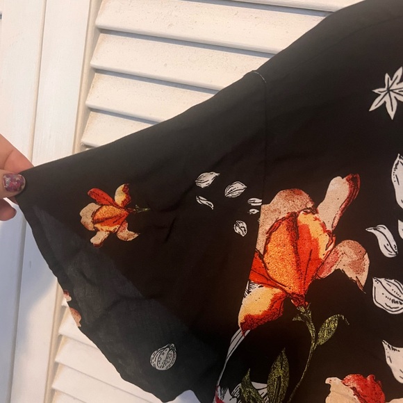 Floral Border High Waist Plus Dress - Picture 5 of 7